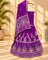 KcPc Latest Pure Gajji Silk Lehenga BTU Purple