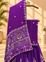 KcPc Latest Pure Gajji Silk Lehenga BTU Purple