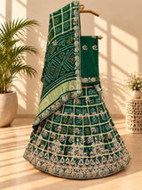 KcPc New Beautiful Pure gajji silk Lehenga Set With Gotapatti Handwork SATISH