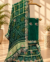 KcPc New Beautiful Pure gajji silk Lehenga Set With Gotapatti Handwork SATISH