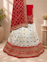 KcPc New Pure Dola Silk Banarasi Zari Lehenga Set BTU