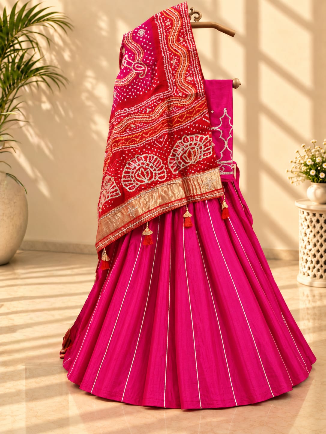KcPc New Pure Gaji Silk Lehenga With Heavy Gota Patti Work Beautiful Dupatta SATIS