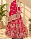 KcPc Upada Silk Bridal Lehenga with Banarasi Style and Cutdana Work BTU