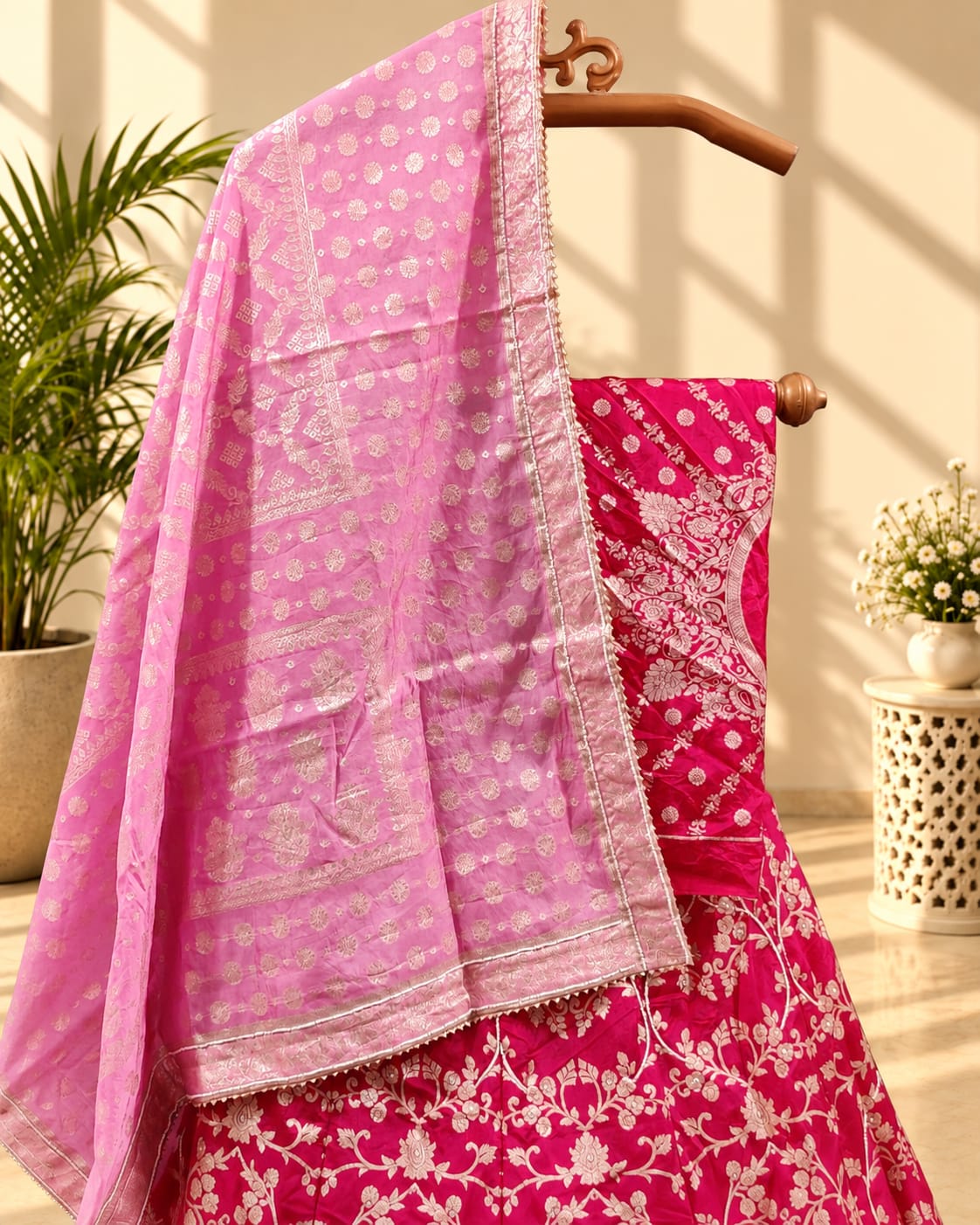 KcPc New Upada Silk Banarasi Style Handwork Gotapatti Lehenga RTK