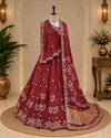 KcPc New Traditional Elegance Modal Silk Bandhani Lehenga with Handcrafted Cutdana Embellishments BTU
