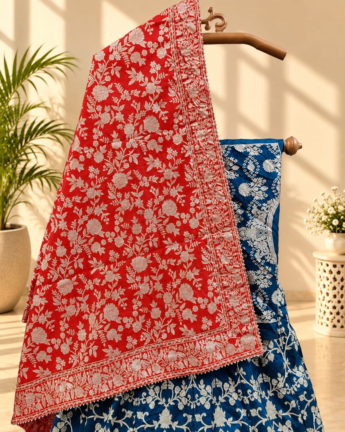KcPc New Upada Silk Banarasi Style Handwork Gotapatti Lehenga RTK