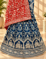 KcPc New Upada Silk Banarasi Style Handwork Gotapatti Lehenga RTK