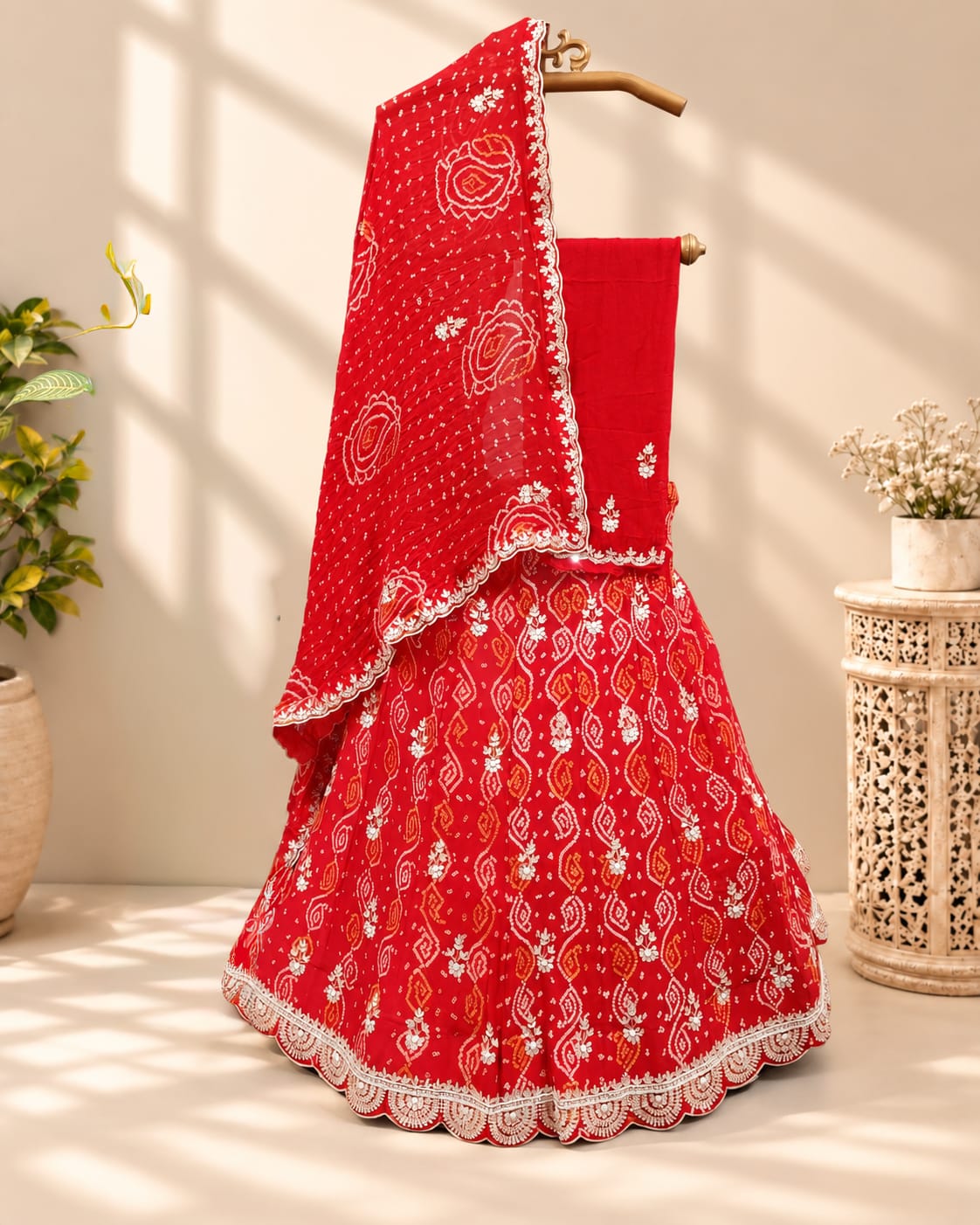 KcPc Pure Chinon Gotapatti Cutwork New Lehenga Set MAD