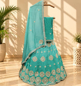 KcPc H O Silk Double Shade Heavy Zardoji Gotapatti Work LehengaMAD