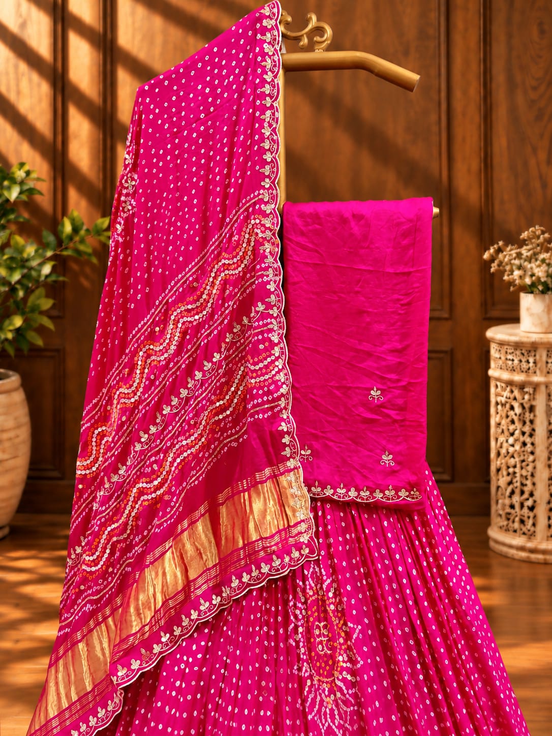 KcPc Launching Beautiful Pure Gaji Silk Gota patti Work Lehenga BTU