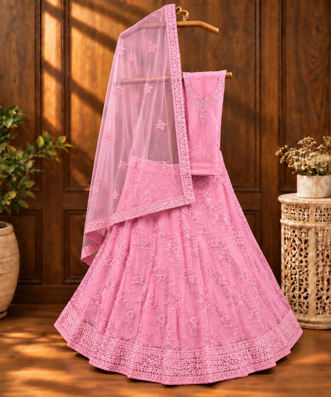 KCPC New Net Sequences Embroidery Lehenga Set