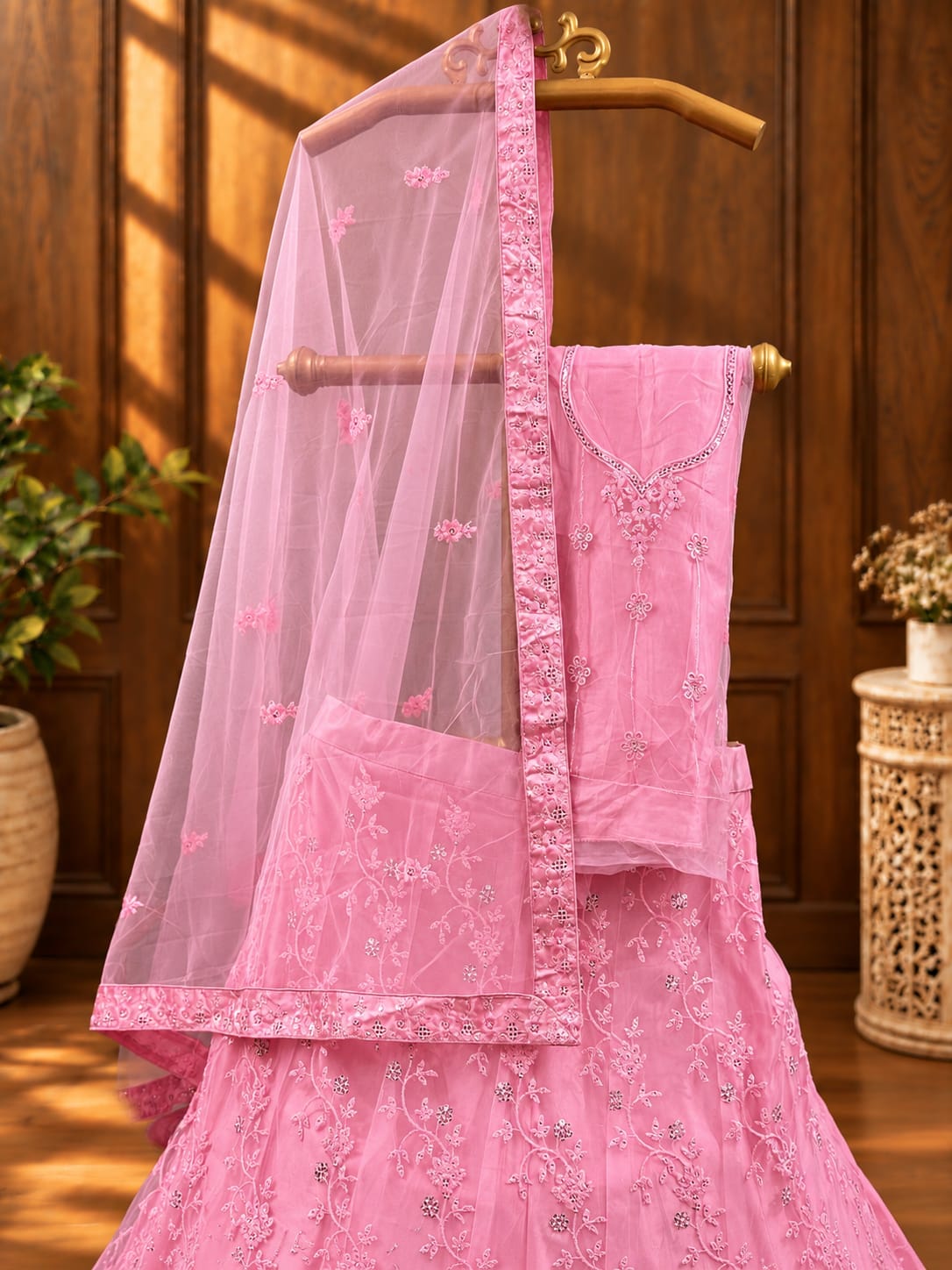 KCPC New Net Sequences Embroidery Lehenga Set