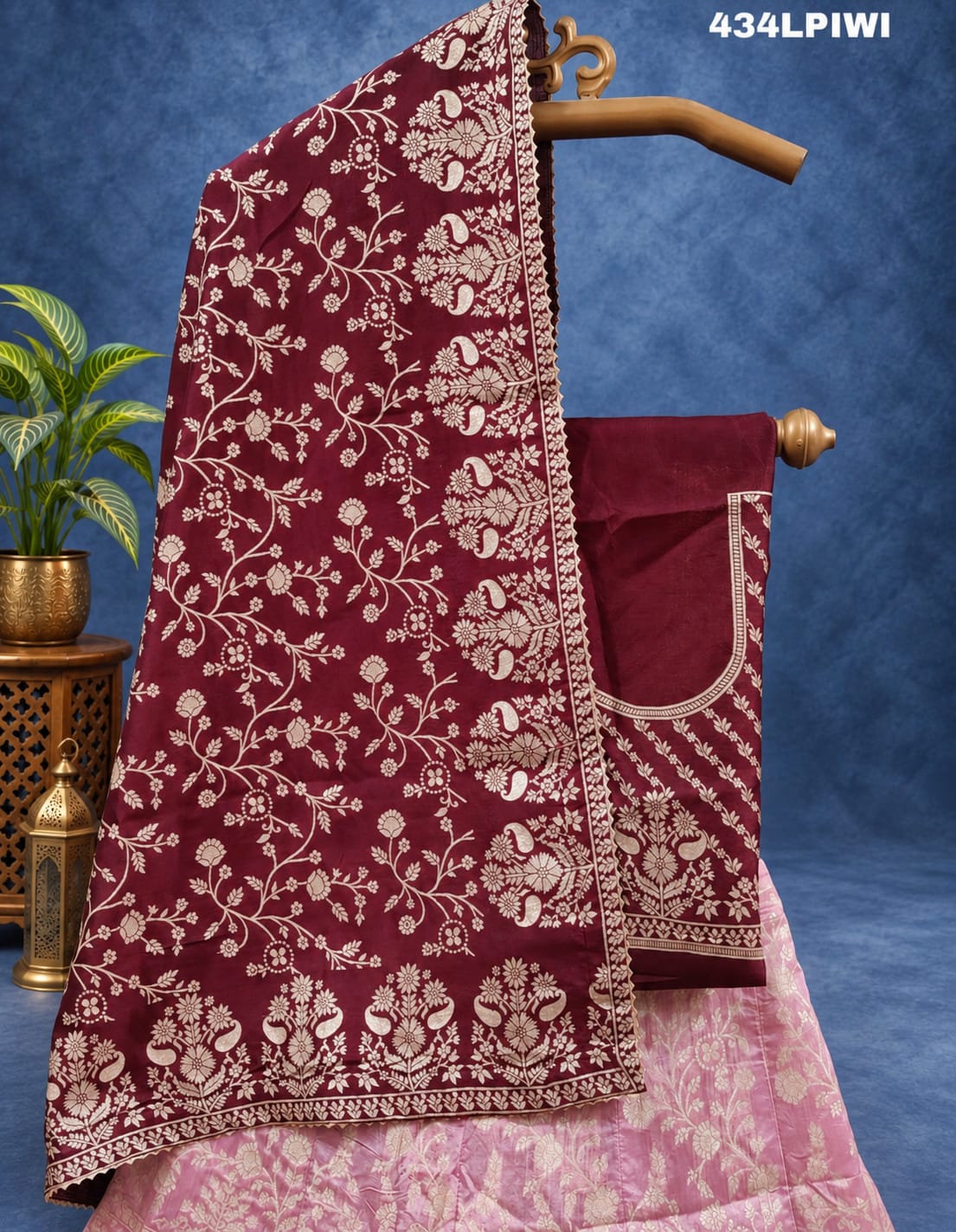KcPc Pure Banarasi Dola silk With Zari Work Lehenga BTU