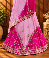 KcPc Latest Pure Chinon Beautiful Jaipuri Bandhej Gotapatti work Lehenga RAJ