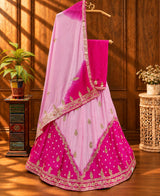 KcPc Latest Pure Chinon Beautiful Jaipuri Bandhej Gotapatti work Lehenga RAJ