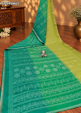 KcPc Georgette Bandhani Traditional Saree with Designer Zari Border