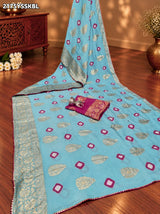 KcPc Special Dola Silk Bandhani Zari Weaving Work Saree RTK