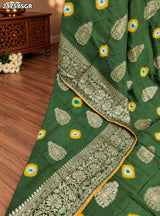 KcPc New Lounched Dola Silk Bandhani Zari Weaving Work Saree RTK