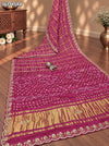 KcPc Modal Gaji Silk Ghatchola Style Saree with Traditional Gota Patti Work and Blouse for Festive Wear