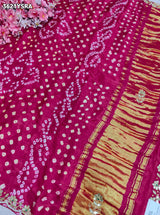 KcPc Modal Gaji Silk Ghatchola Style Saree with Traditional Gota Patti Work and Blouse for Festive Wear