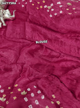KcPc Modal Gaji Silk Ghatchola Style Saree with Traditional Gota Patti Work and Blouse for Festive Wear