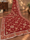 KcPc HO Silk Traditional Saree with Gota Patti Work and Blouse for Festive Wear RKSH