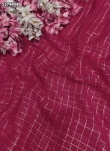 KcPc Georgette Karwa Chauth Style Saree with Traditional Mirror Border and Blouse for Festive WearVJT