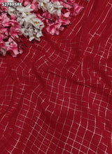 KcPc Georgette Karwa Chauth Style Festive Saree with Mirror Border and Matching BlouseVJT