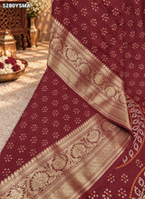 KcPc Viscous Silk Bandhani Style Saree with Zari Weaving for Festive WearVJT