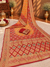 KcPc Traditional Royal Meenakari Pure Khaddi Georgette Saree for Women
