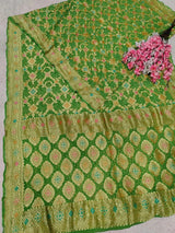 KcPc Pure Khaddi Georgette Royal Meenakari Work Ethnic Saree