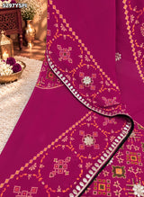 KcPc Traditional Georgette Patola Style Saree with Rich Gotapatti Work PDM