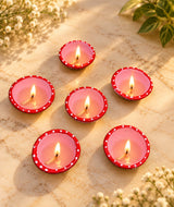 Traditional Handcrafted Diwali Rangoli Set with Kundan Work, Mirror Detailing & Terracotta Diyas