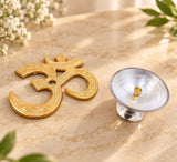 Traditional Handcrafted Diwali Rangoli Set with Kundan Work, Mirror Detailing & Terracotta Diyas