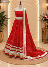 KcPc Georgette Traditional Bandhani Lehenga with Elegant Gota Work for Women