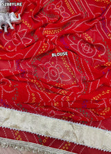 KcPc Georgette Traditional Bandhani Lehenga with Elegant Gota Work for Women