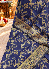KcPc Traditional Banarasi Style Banarasi Silk Saree with Beautiful Zari WeavingDC