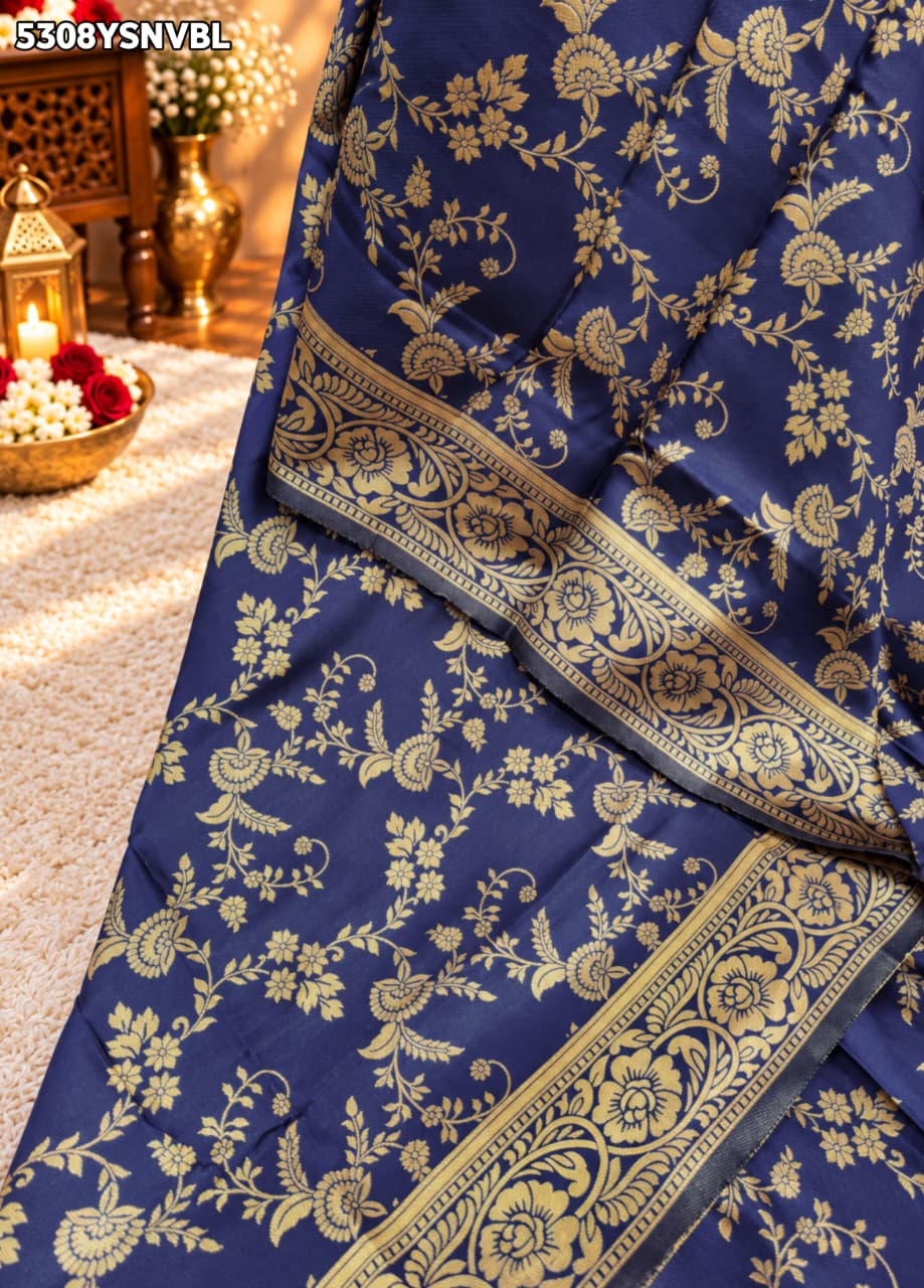 KcPc Traditional Banarasi Style Banarasi Silk Saree with Beautiful Zari WeavingDC