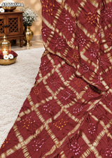 KcPc Traditional Semi Gaji Silk Bandhani Saree Online MSC