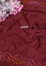 KcPc Traditional Semi Gaji Silk Bandhani Saree Online MSC