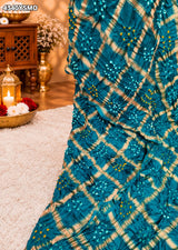KcPcSemi Gaji Silk Rajasthani Bandhani Traditional Wear SareeMSC