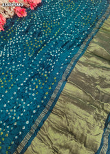 KcPcSemi Gaji Silk Rajasthani Bandhani Traditional Wear SareeMSC