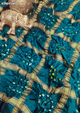KcPcSemi Gaji Silk Rajasthani Bandhani Traditional Wear SareeMSC