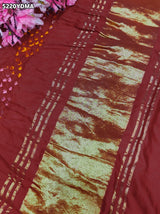 KcPc Traditional Semi Gaji Silk Bandhej Dupatta for WomenRAB
