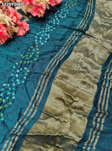 KcPc Classic Semi Gaji Silk Bandhani Dupatta for Traditional Outfits RAB