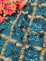 KcPc Classic Semi Gaji Silk Bandhani Dupatta for Traditional Outfits RAB
