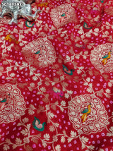KcPc Pure Khaddi Georgette Kalamkari Saree with Zari Weaving ASIF