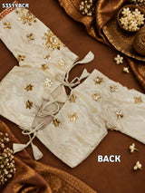 KcPc New Georgette Bandhani with Traditional Gotapatti Work Blouse SSB