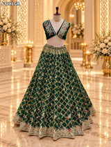 KCPC Special Designer Pure Khaddi Georgette Neemjari Bandhej Ghatchola Gotapatti Lehenga BTU