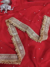 KcPc Designer Tissue Silk Saree with Elegant Embroidery Work for Traditional Celebrations ASH